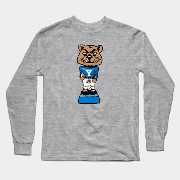 Cosmo Cougar Bobble Head Long Sleeve T-Shirt by sombreroinc